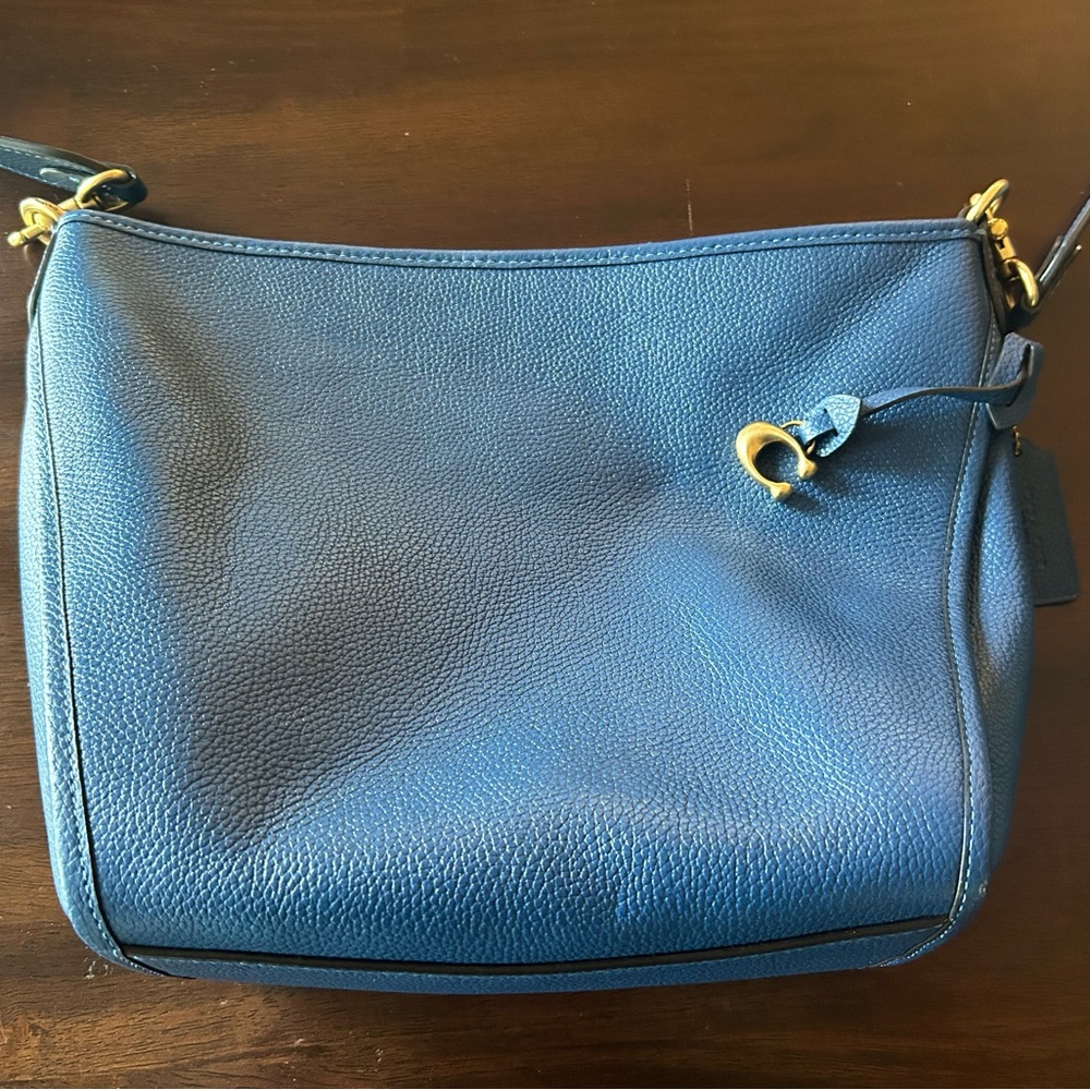 Coach Pebbled Leather Small Dufflete True Blue
